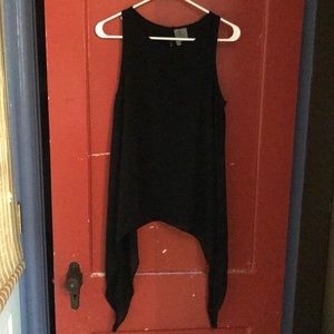 Discontinued Divided Black chiffon tunic